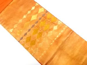 菱模様織り出し　名古屋帯